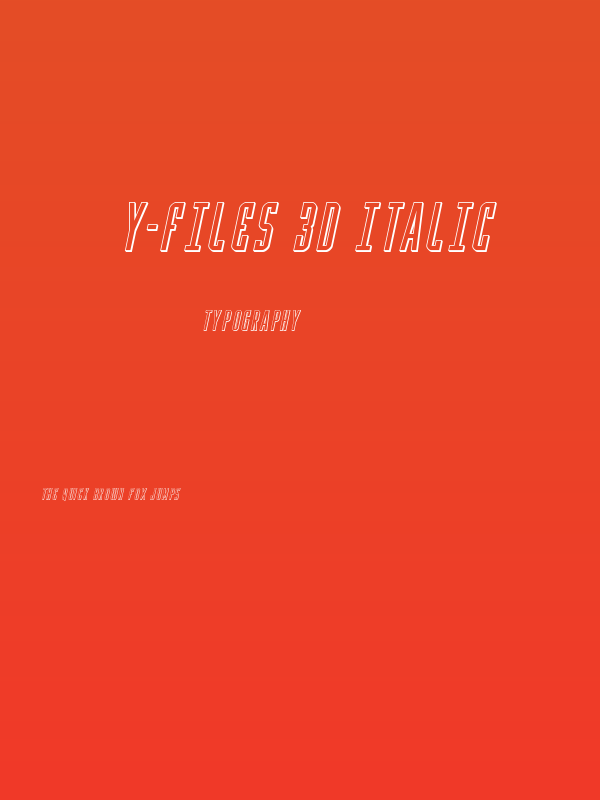 Y-Files 3D Italic Poster