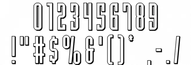 Y-Files 3D Font OTHER CHARS