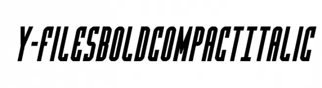 Y-Files Bold Compact Italic  フリーフォントのダウンロード