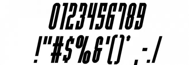 Y-Files Bold Compact Italic Font OTHER CHARS