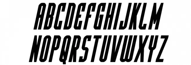 Y-Files Bold Compact Italic Font Litere mici