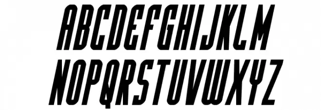 Y-Files Bold Compact Italic Font Litere mici