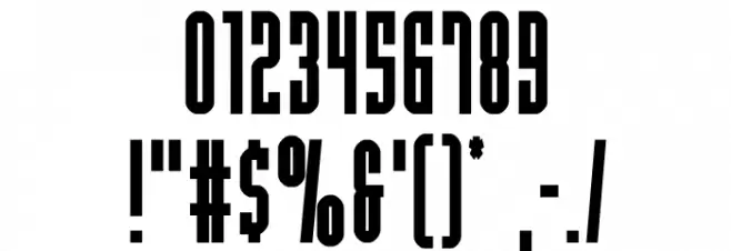 Y-Files Bold Compact Font OTHER CHARS