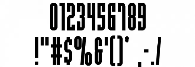 Y-Files Bold Compact Font OTHER CHARS