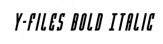 Y-Files Bold Italic  Frei Schriftart Herunterladen