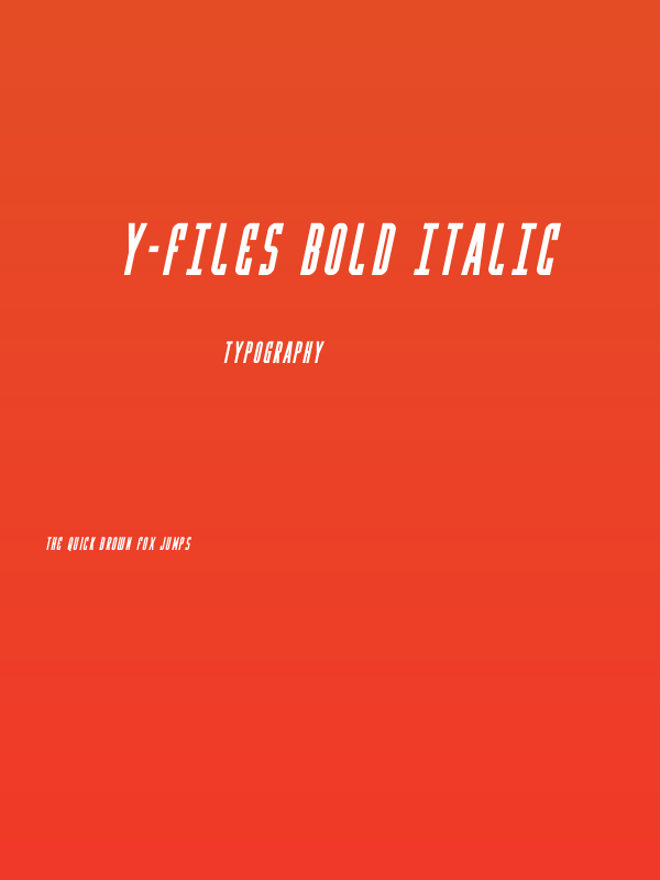 Y-Files Bold Italic Poster