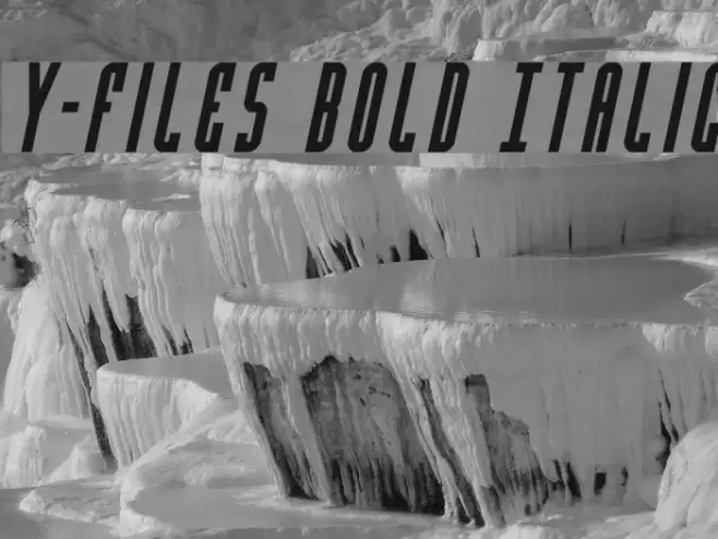 Y-Files Bold Italic Font examples