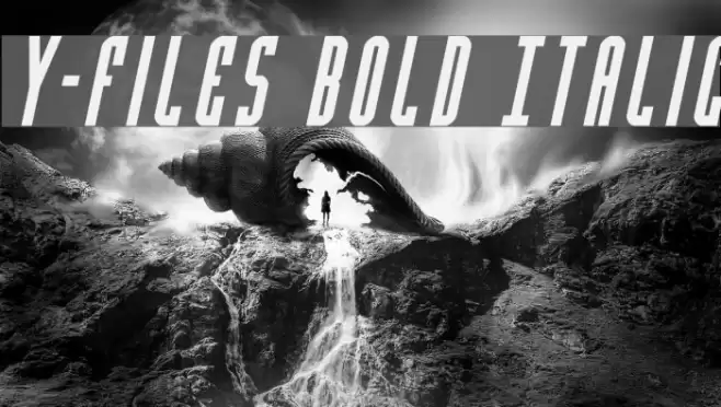 Y-Files Bold Italic Font examples