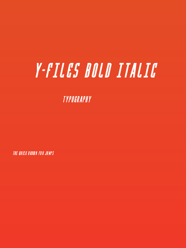 Y-Files Bold Italic Poster