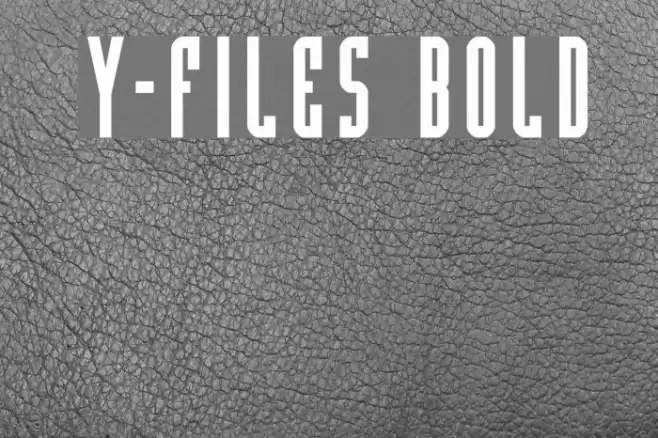 Y-Files Bold Schriftart examples