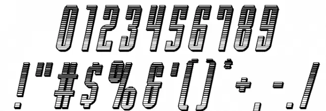 Y-Files Chrome Italic Шрифта ДРУГИЕ символов