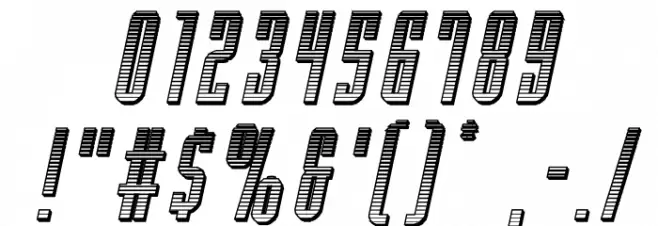 Y-Files Chrome Italic Font OTHER CHARS