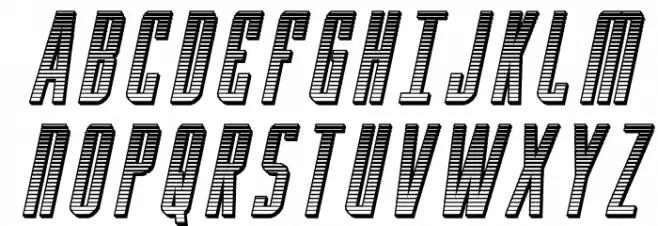 Y-Files Chrome Italic Polices MAJUSCULES