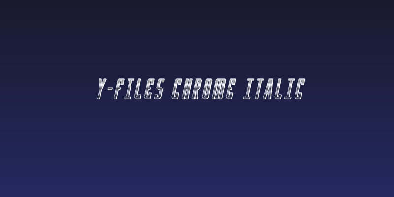 Y-Files Chrome Italic Social Header