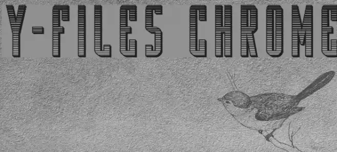 Y-Files Chrome Font examples