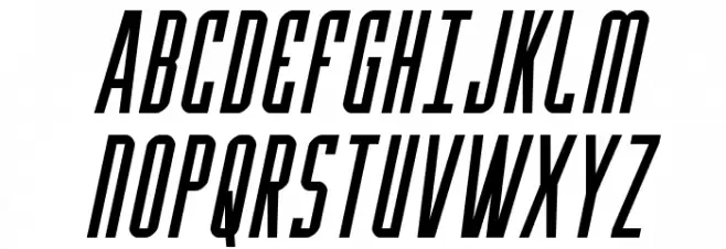 Y-Files Compact Italic 字体 大写