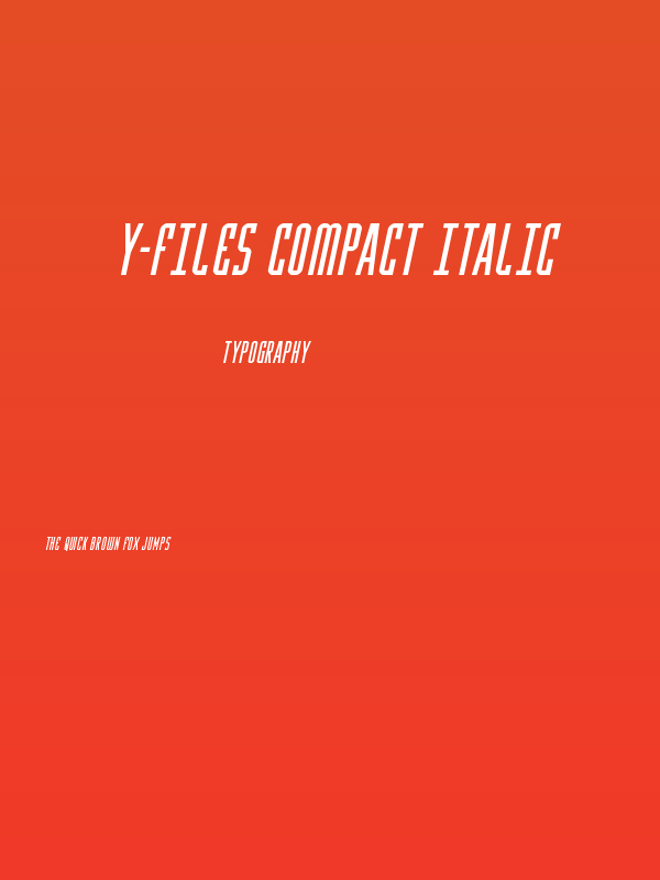 Y-Files Compact Italic Poster