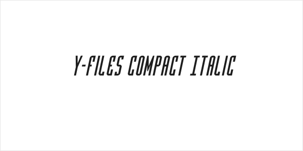 Y-Files Compact Italic Logo