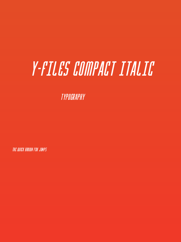 Y-Files Compact Italic Poster