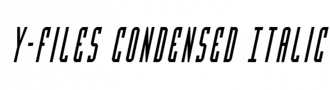 Y-Files Condensed Italic 