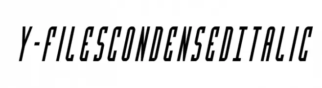 Y-Files Condensed Italic  नि: शुल्क फ़ॉन्ट्स डाउनलोड