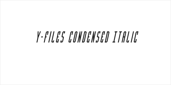 Y-Files Condensed Italic Logo