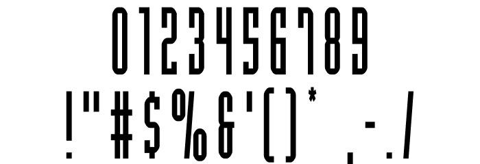 Y-Files Condensed Font OTHER CHARS