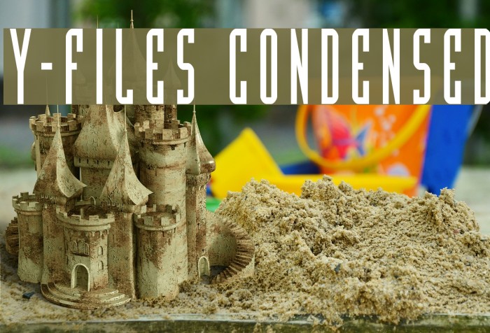 Y-Files Condensed Font examples