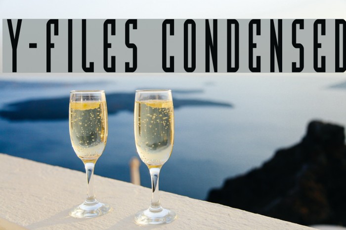 Y-Files Condensed Font examples