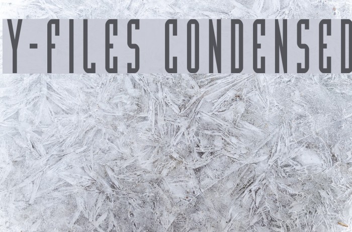 Y-Files Condensed Font examples