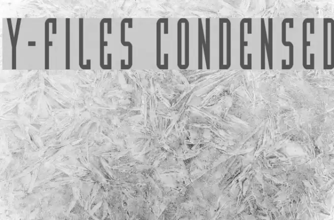 Y-Files Condensed Fuentes examples