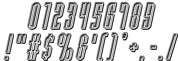 Y-Files Engraved Italic Font OTHER CHARS