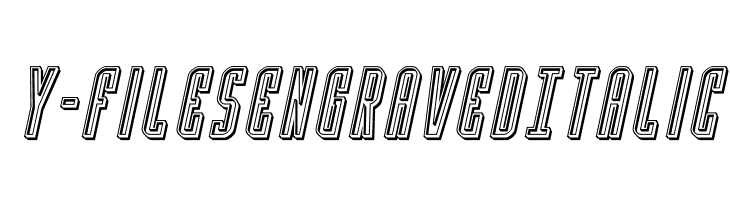 Y-Files Engraved Italic  Free Fonts Download