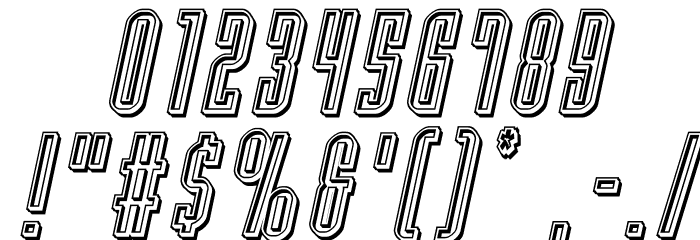 Y-Files Engraved Italic Font OTHER CHARS