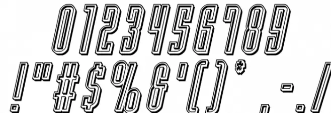 Y-Files Engraved Italic Шрифта ДРУГИЕ символов