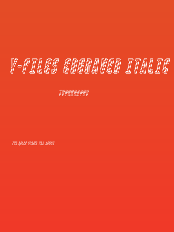Y-Files Engraved Italic Poster