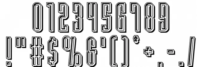 Y-Files Engraved Шрифта ДРУГИЕ символов