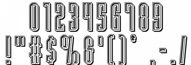 Y-Files Engraved Font OTHER CHARS