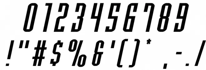 Y-Files Expanded Italic Font OTHER CHARS