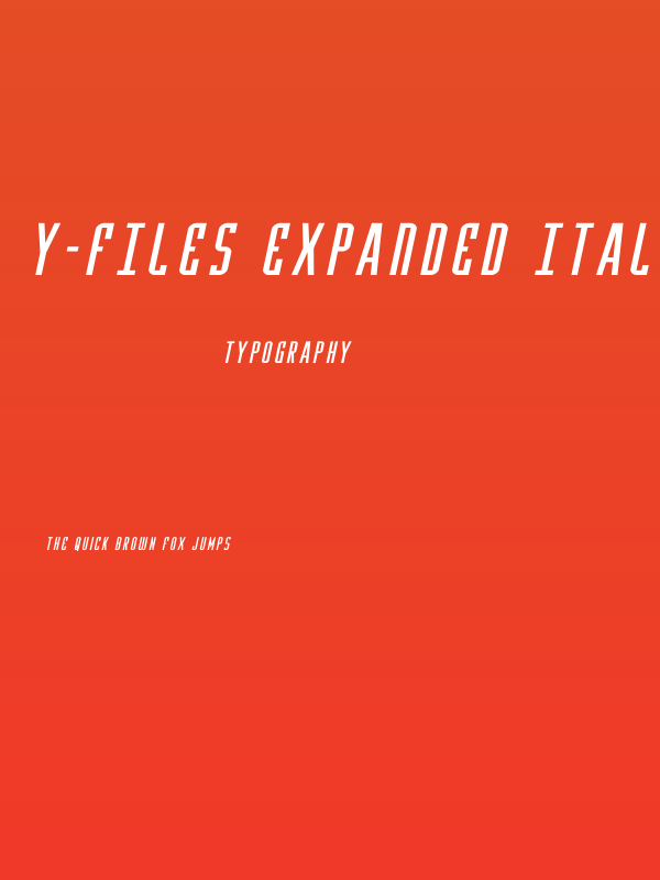 Y-Files Expanded Italic Poster