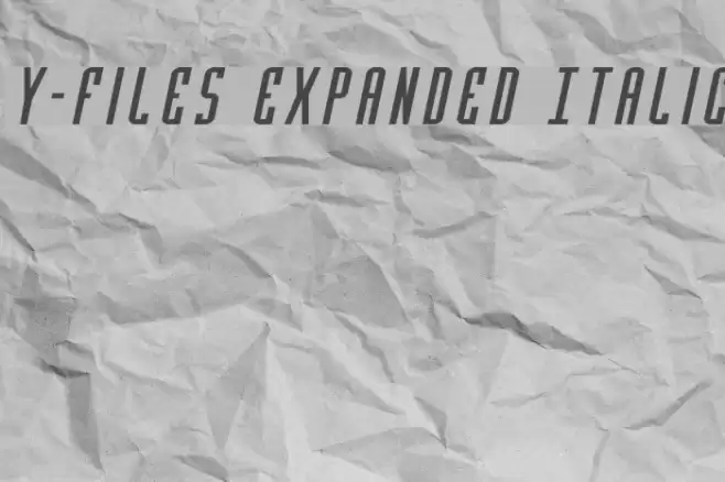 Y-Files Expanded Italic Schriftart examples