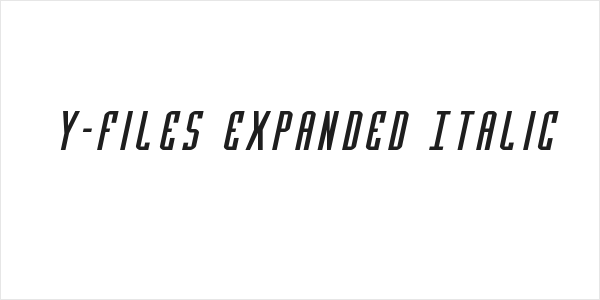 Y-Files Expanded Italic Logo