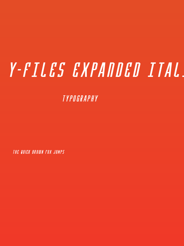 Y-Files Expanded Italic Poster