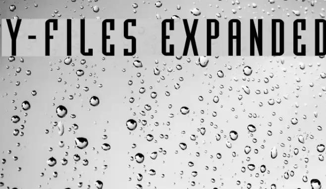 Y-Files Expanded Font examples