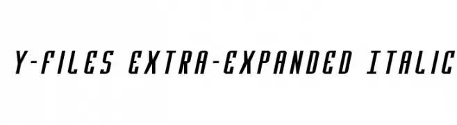 Y-Files Extra-Expanded Italic  Fuentes Gratis Descargar