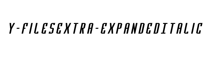 Y-Files Extra-Expanded Italic  les polices de caractères gratuit tlcharger