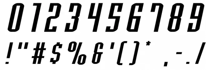 Y-Files Extra-Expanded Italic Font OTHER CHARS