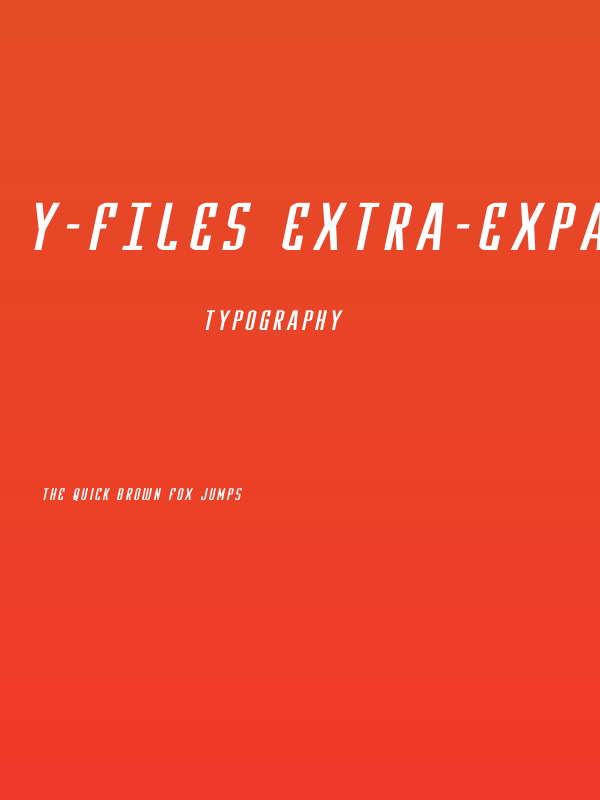 Y-Files Extra-Expanded Italic Poster