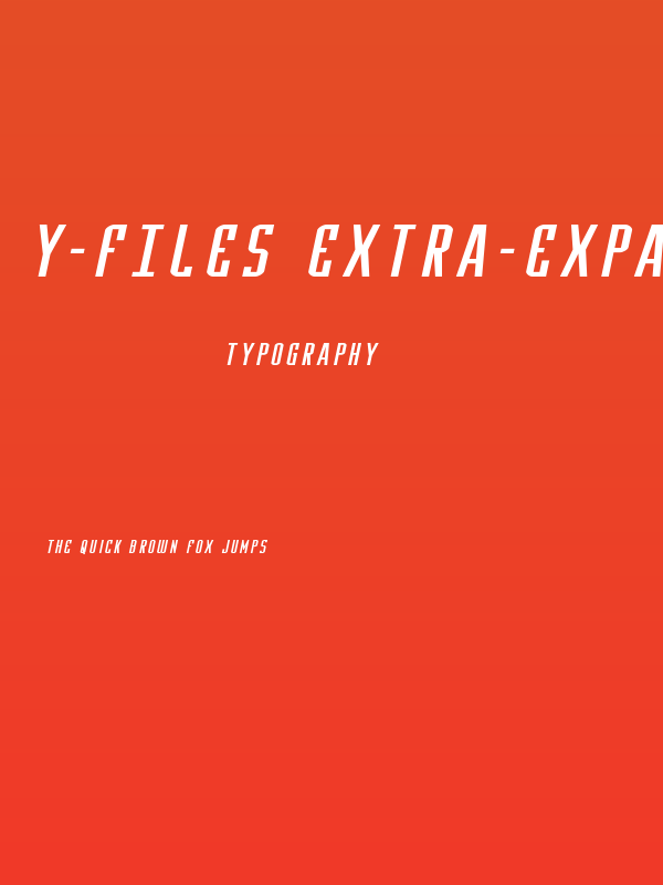 Y-Files Extra-Expanded Italic Poster