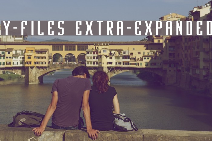 Y-Files Extra-Expanded Font examples